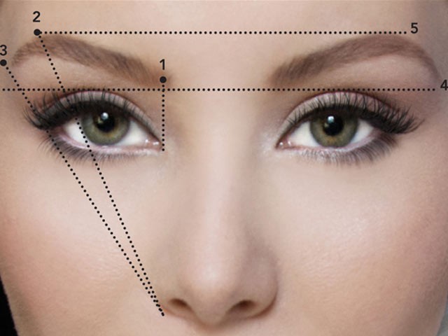 how to shape eyebrows diagram
